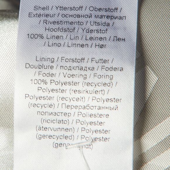 Ganni Neutral Linen Button Front Oversized Jacket L - Picture 7 of 7